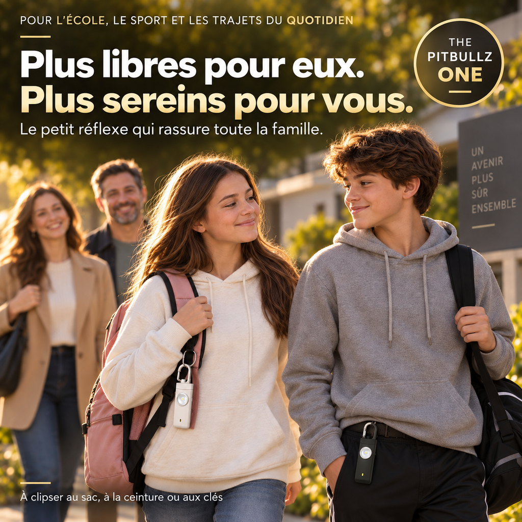 The Pitbullz One - Alarme personnelle portable : Un geste pour alerter, une tranquillité d'esprit pour petits et grands assurée